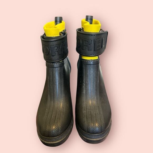 SOREL Medina III Waterproof Heeled Ankle Rain Boot Black Booties Womens 9.5 - Picture 3 of 13